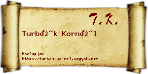 Turbók Kornél névjegykártya